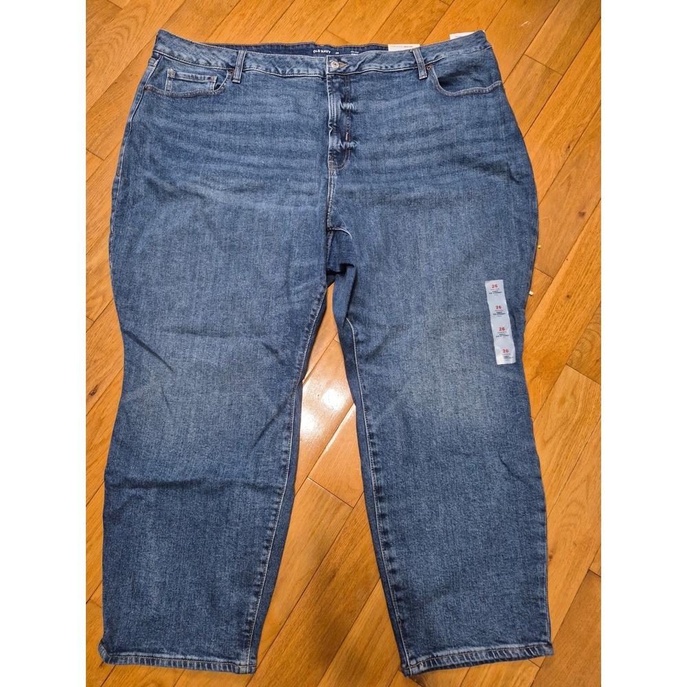 Old Navy High-Rise Curvy OG Straight Ankle Jeans Medium Wash 26 738669-00-1